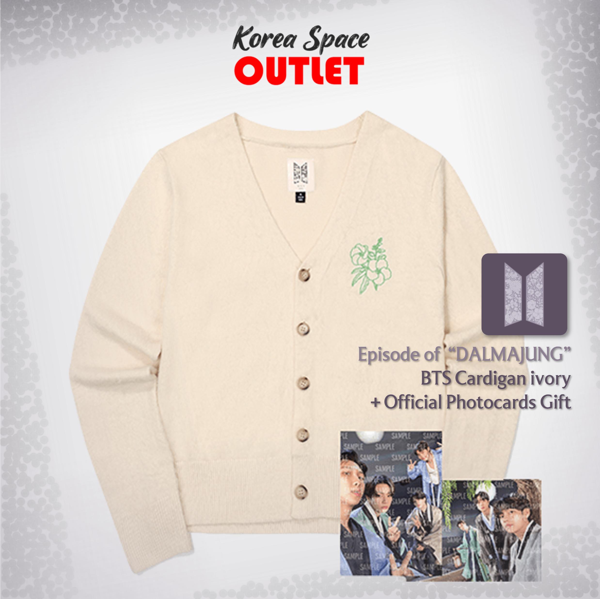 

[BTS] Кардиган из коллаборации BTS и Dalmajung (цвета слоновой кости) + Официальные фотокарточки в подарок