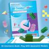 Portable Geometric Models Demonstrators with String Closure Foldable Paper Geometric Shape Workbook Kid Educational Toy