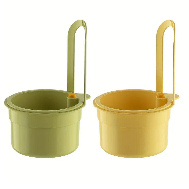 Drain Water Basket Filter Sink Hanging Strainer Basket Detachable Openable Bottom Cover Fruit Clean Rack For Kitchen Bathroom