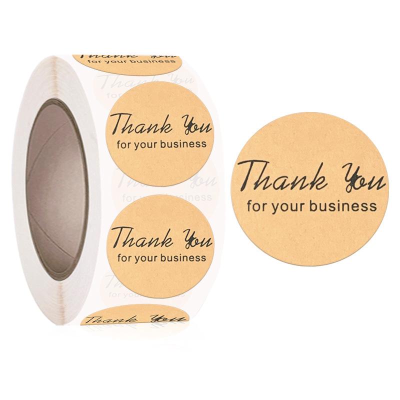 2Rolls  Kraft Paper Thank You Sticker 1 Inch   Seal Label  Stickers Scrapbooking  sticker maker