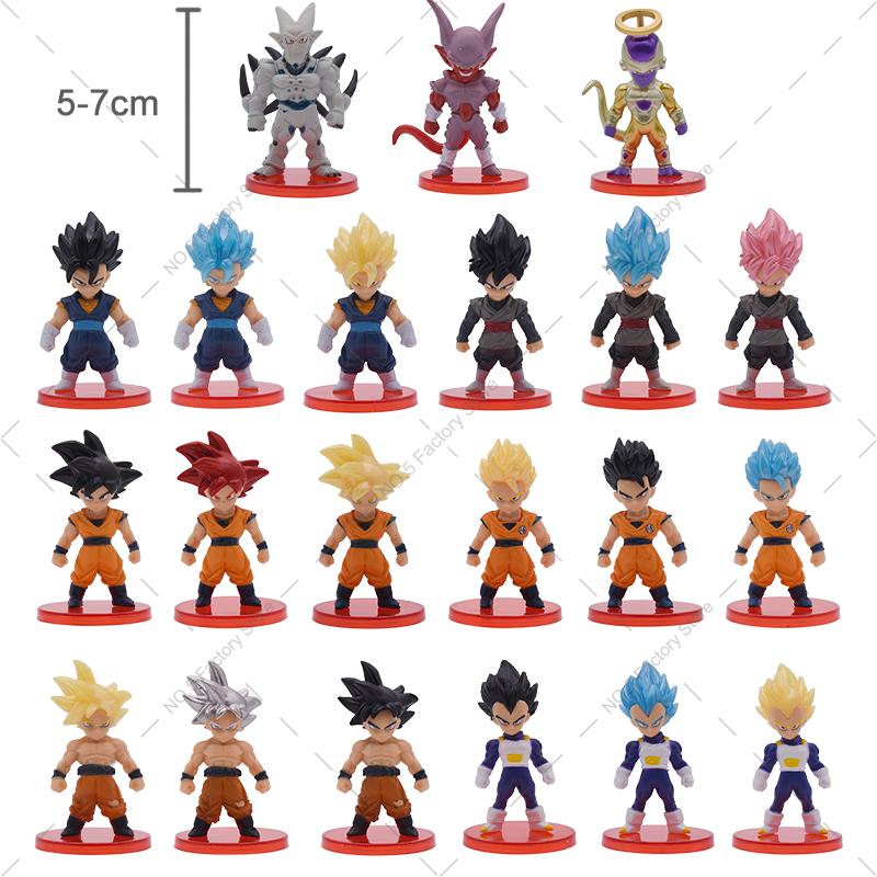 Dragon Ball Z Super Saiyan Son Goku Anime Figure Son Gohan Vegeta Broly Piccolo Majin Buu Set Action Figurine Model Gifts Toy