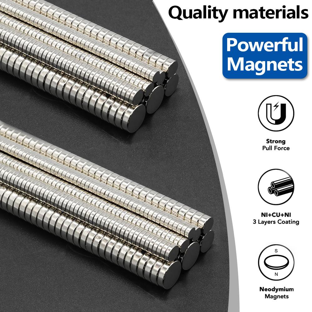 Powerful Neodymium Magnet N35 NdfeB Permanent Magnetic imanes Round Super Strong Fridge Magnets DIY 2/4/5/6/8/10x2/3mm