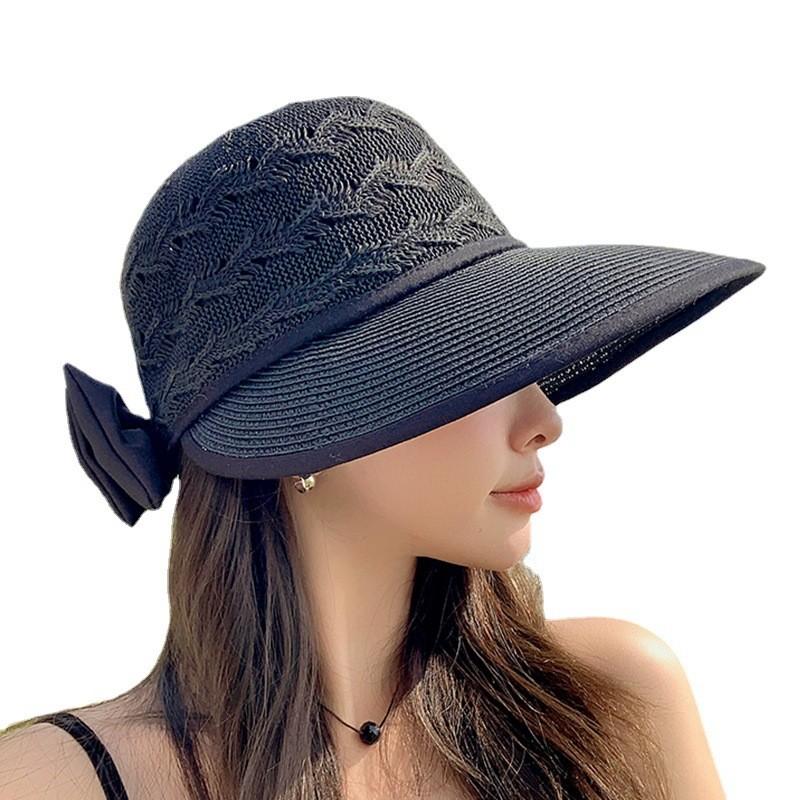 Modern Straw Hat With Large Brim For Sun Protection And Breathability Summer Outdoor Wear