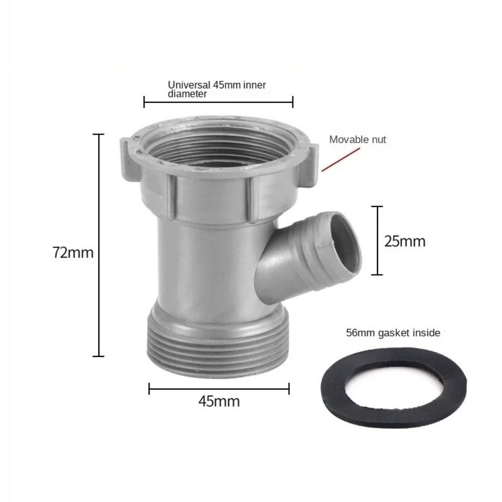 1/2Pcs Y Shaped Sewer Branch Connector with Rubber Sheet Sink Pipe Accessories  Kitchen Bathroom