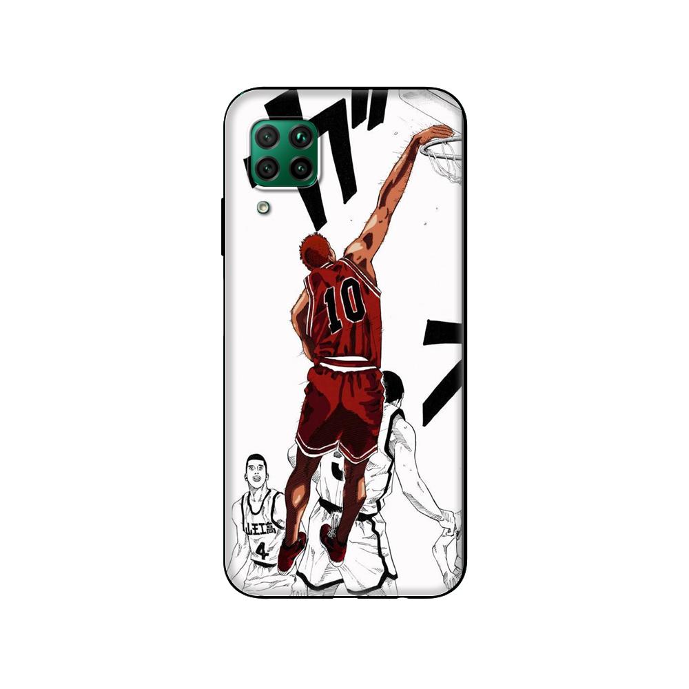 Black Tpu Case For Huawei P30 Lite P30 Pro P40 Case For Huawei P40 LITE E P Smart 2020 Case Cover Slam Dunk