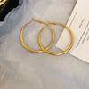 Silver Needle's New High-end Plain Ring Earrings, Light Luxury and Versatile Earrings, Simple and Fashionable Design Earrings.
