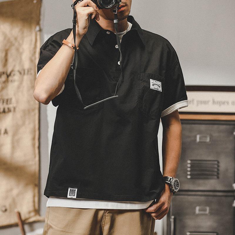 

Мужская футболка-поло модного бренда, лето 2022 г., с короткими рукавами и воротником до половины рукава L