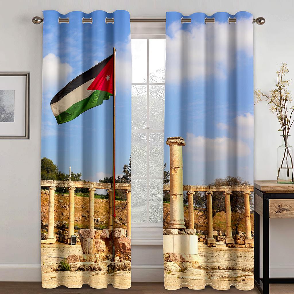 

Ancient Roman Style City Buildings Colosseum Landscape Curtains 2 Panel Luxury Living Room Bedroom Balcony Kitchen Decor 50W130H(CM)X2PCS&HooK