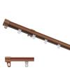 Toso Woody Medium Curtain Rail, Single, 1.1m-2.0m, Retractable Woodgrain Curtain Rail, Ceiling/Front Mount, Product Number: 30003669