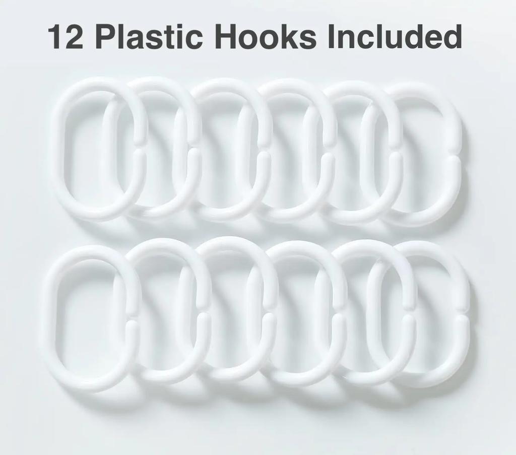 1 st Sjöstjärna Duschdraperi med Metallöljetter & Plastkrokar Transparent Badgardinsfoder Badrumsavskärmningar Fönster