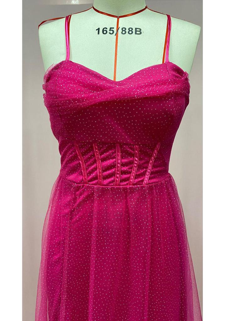 2025 European & American Women's Gold Sprinkled Sleeveless Tube Top Long Swing Dress