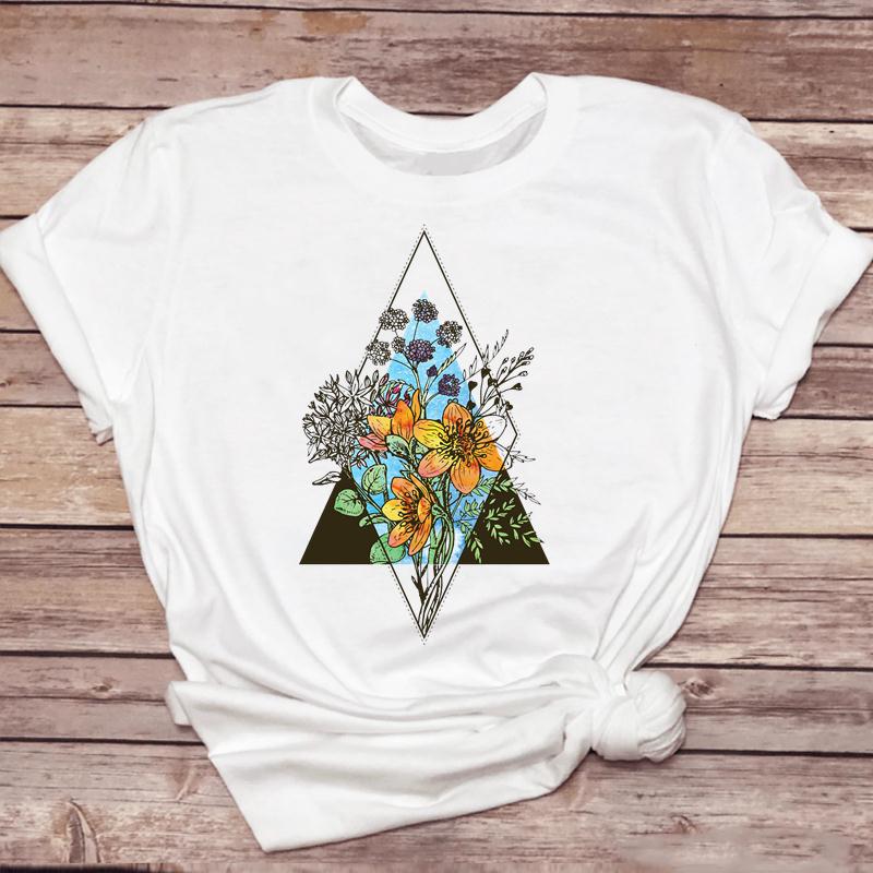 Clothes For Women Cartoon Kawaii Ladies Short Sleeve Casual Summer Print Female Clothes Fashion Tops Tshirt Natural Scenery