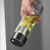 Multiple Uses Double Wall Glass Tea Cup with Tea Infuser Insulated Magnetic Glass Tumbler Magnetic Lid 500ml Tea Bottle Car Cup