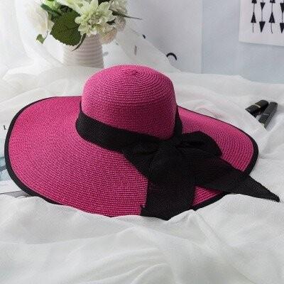 oversized brim straw hat women's summer sun protection visor straw hat seaside beach hat travel sun hat vacation style