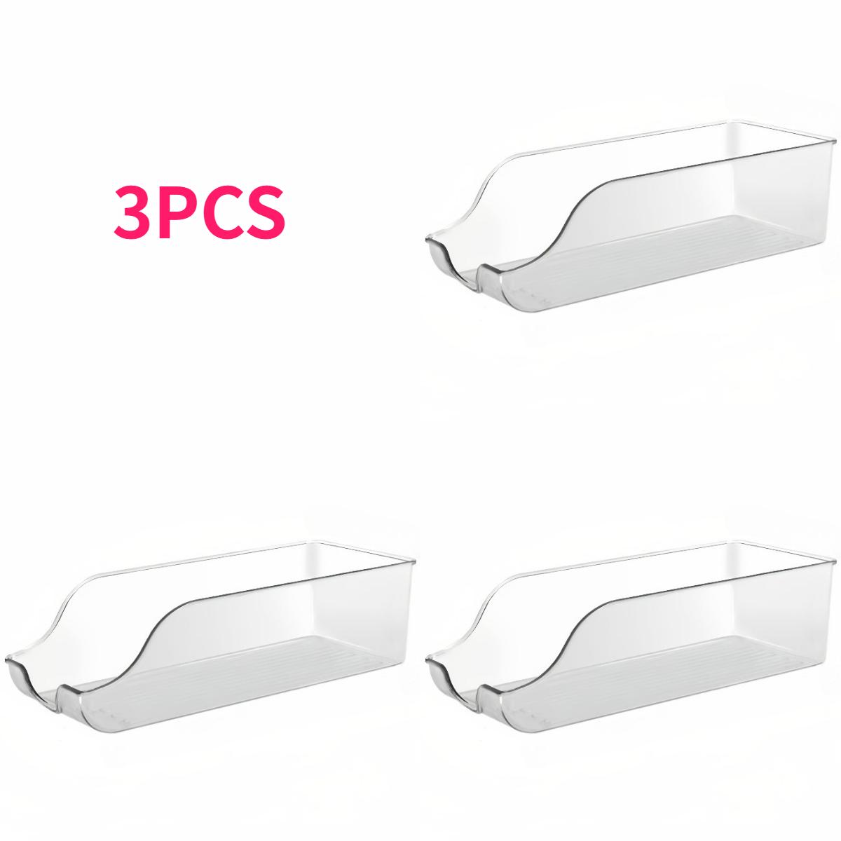 

3PCS Transparent Pull-Top Can Storage Boxes Refrigerator Drink Organizer for Home Kitchen Save Space Organizers Fridge Contents
