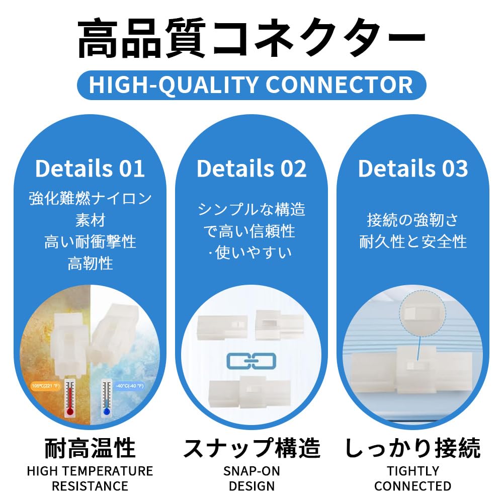 Connector Kit, Flat Terminals, Couplers, Connection Terminals, Clean Wiring, For DIY, Electrical Connector Set,