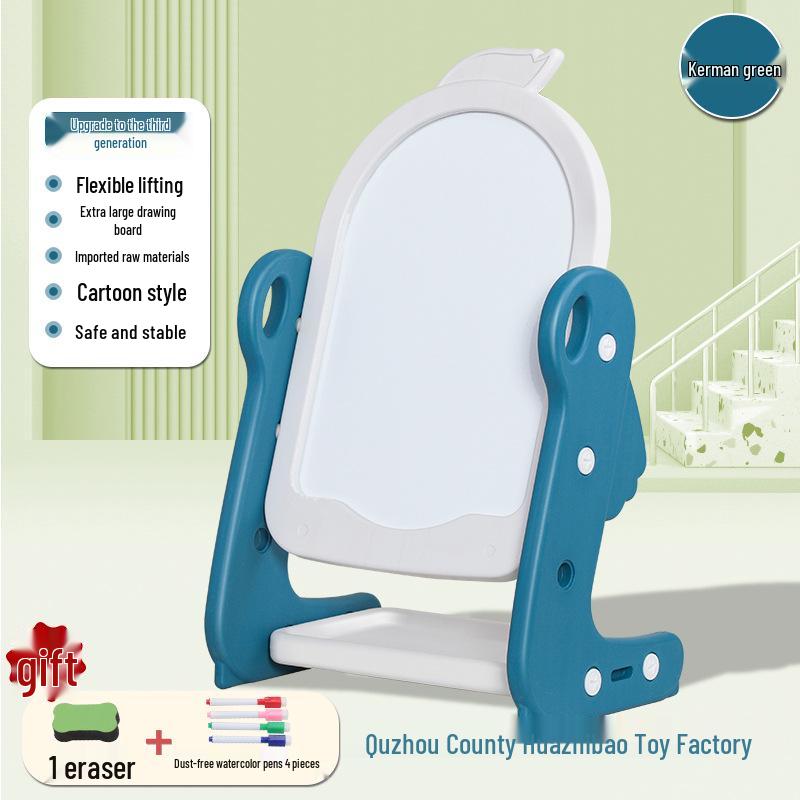 

Магнитный детский мольберт для рисования с пылезащитной белой доской и набором детского столика