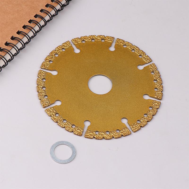 Vacuum Brazed Diamond Yellow Saw Blade 4.5 Inch Steel Metal Stone Cast Iron Reinforcing Steel Aluminium Multi-Purpose Power Tool