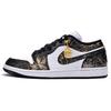Air Jordan 1 Low Top Vintage Basketball Shoes Unisex Black Gold 553558-165(Team1326-)