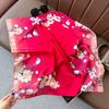 Silk scarf 71 * 71 imitation silk square scarf Korean atmosphere neck silk scarf flower pattern flower polka dot scarf