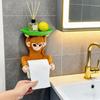 Monkey Design Napkin Holder Two-Way Paper Roll Function Soap Box Easy Installation Tissue Storage Rack Bathroom Accessories