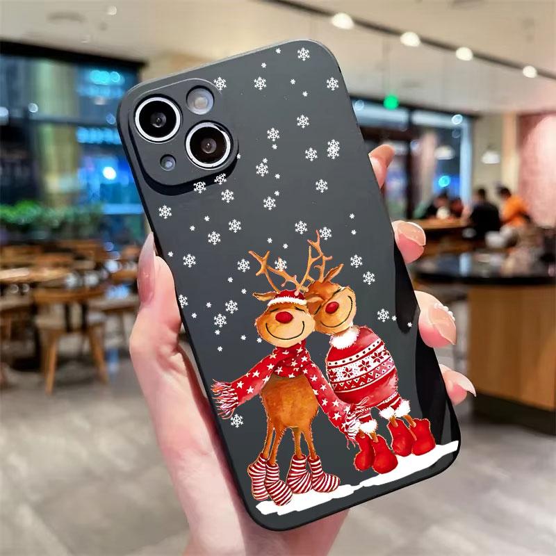 New Year Christmas Trees TPU Phone Case For iPhone 16 15 14 13 12 11 Pro Max X XS XR 7 8 Plus SE2 Shockproof Soft Silicone Cover