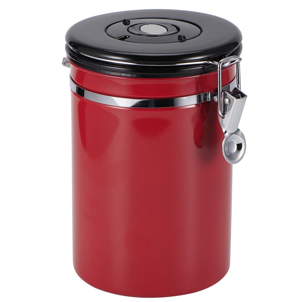 Stainless Steel Sealed Tank MoistureProof Coffee Bean Tea Storage Pot with Air Evacuation Valve