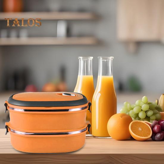 Lunchbox aus Edelstahl, isoliert, Thermo-Bento-Box, tragbar, leicht zu reinigen, Lebensmittelbehälter für Picknick im Freien