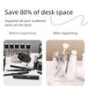 4 Grids 4 Slots Makeup Organizers Clear Spinning Cosmetic Container Makeup Brush Holder  Pen