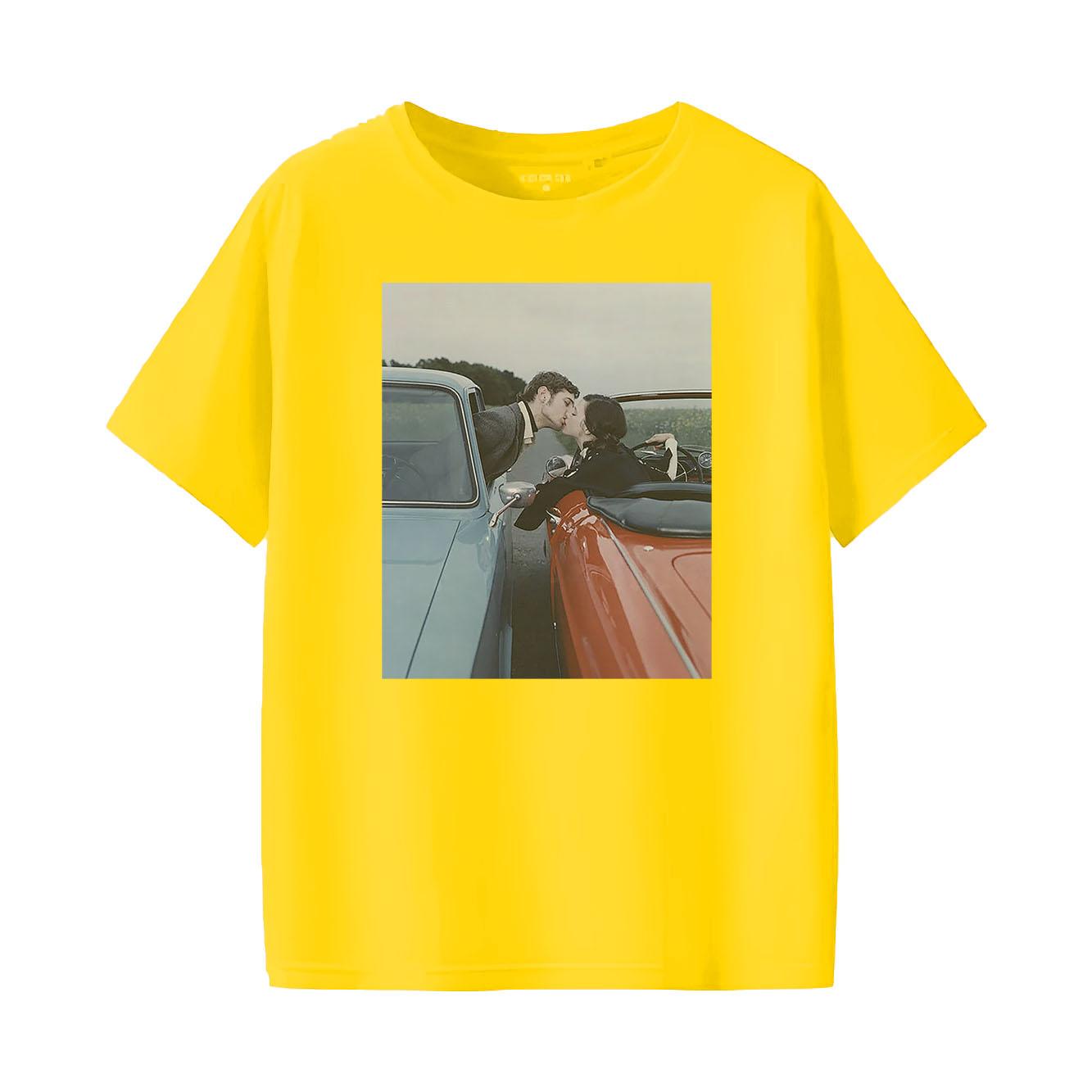 

Vintage car printed short sleeved round neck versatile fashionable Womens Tshirt suitable for all seasons 4XL