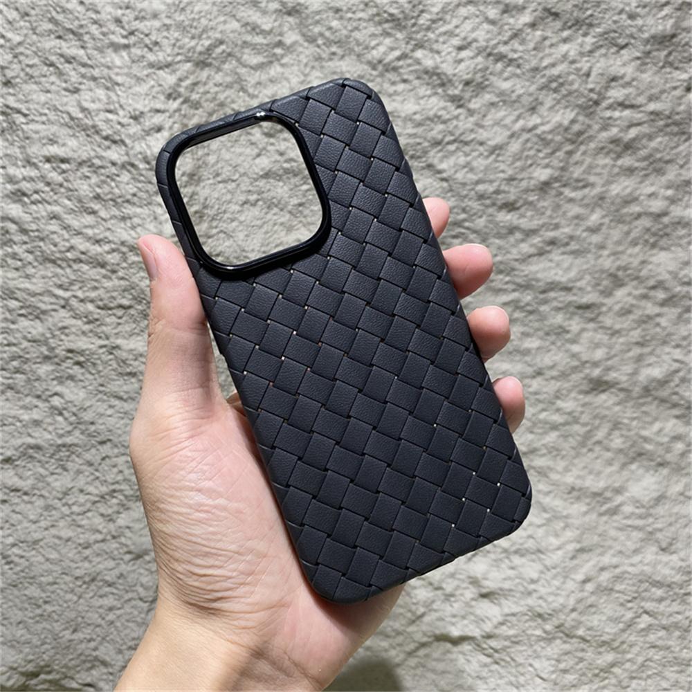 

BV тканый мягкий силиконовый противоударный чехол с рассеиванием тепла для iPhone 16 15 14 13 12 11 Pro Max Plus Mini XR X XS 7 8 чехол-бампер For iPhone 16Pro Max чёрный