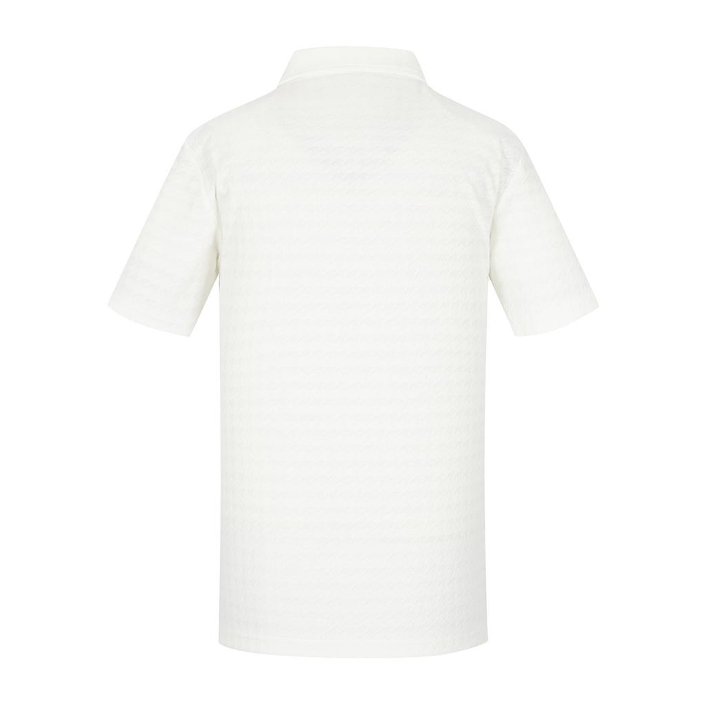 FERRAROMILANO Houndstooth Jqd Collared T-Shirt White (Am0Ftty25331)