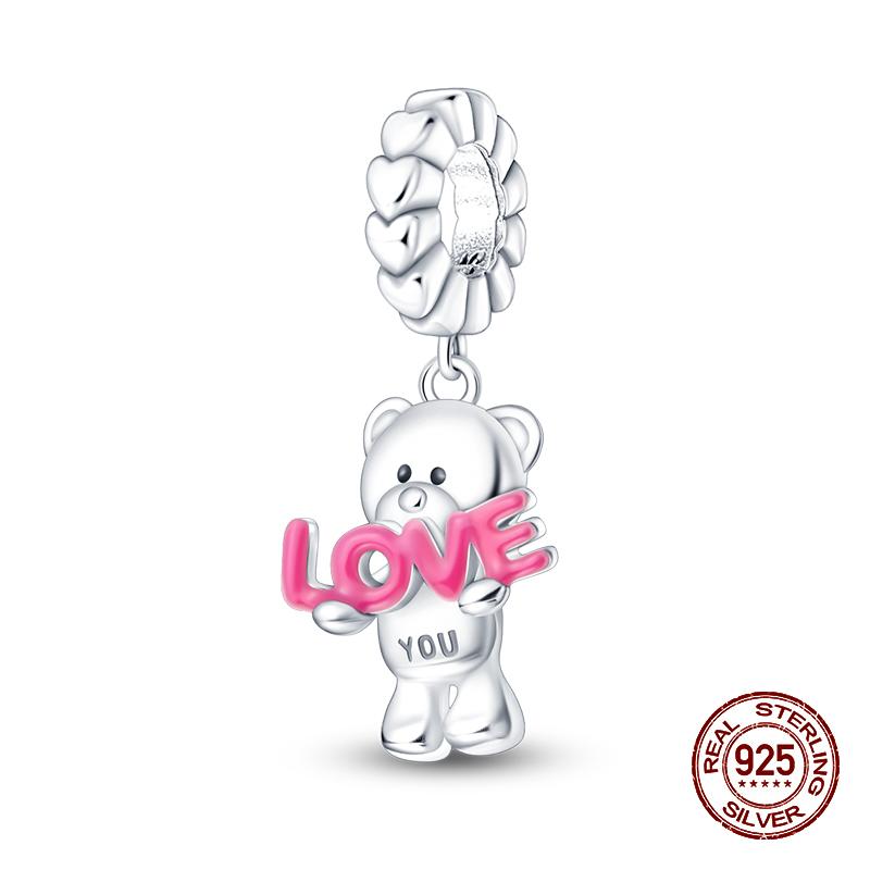 100 % 925 Sterling Silber Teetasse Musik Katze Rosa Katzenpfote Charms Perlen Fit 925 Original Armband Fein DIY Niedlich Schmuck Geschenk