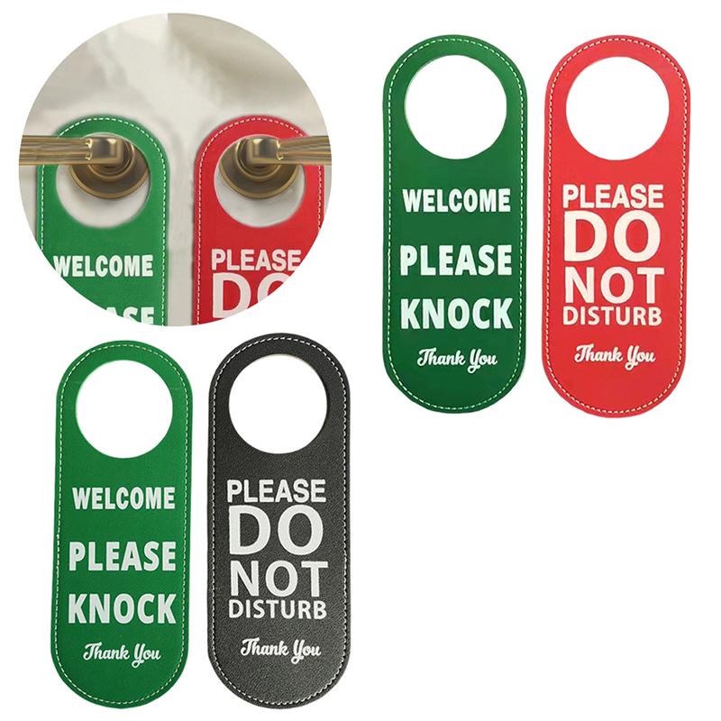 Bulletin Board Double-Sided Make Up Room Cleaning Label Door Hanger Tags Do Not Disturb Signs Door Knobs Hanger Pendant
