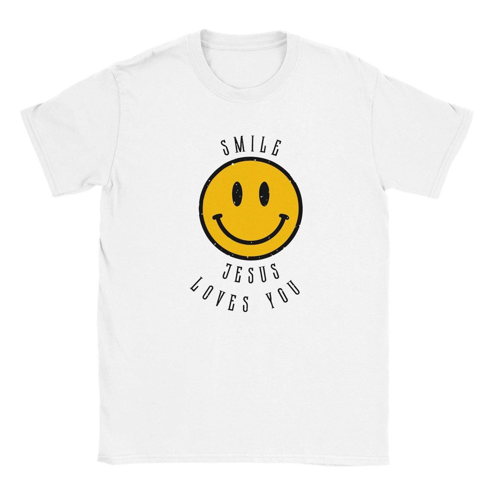 Smile Jesus Loves You T-Shirt | Soft Cotton Tee | Gift for Her/Him 3XL