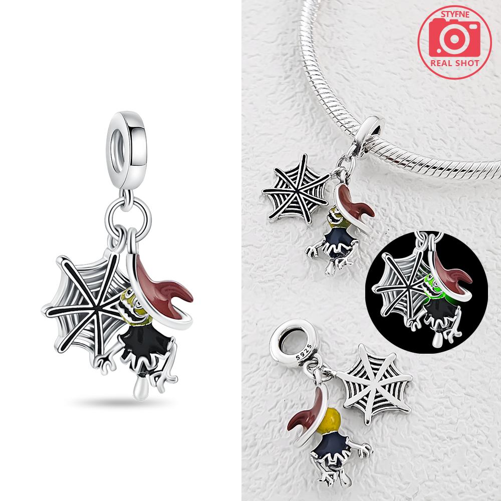 Original Copper Purple Magic Hat Pendant Pumpkin Skull Head Beads Fit Bracelet Women Jewelry Diy Gift Accessory Making