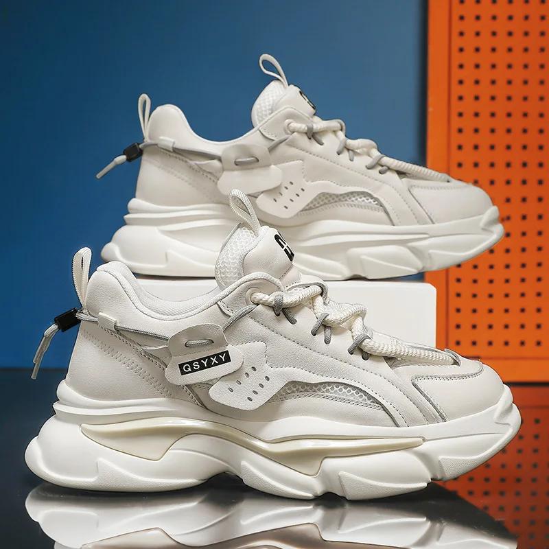 

Повседневные кроссовки для мужчин Уличная мода Комфортные беговые кроссовки Мужские уличные Легкие Нескользящие Спортивная обувь Мужские Повседневные кроссовки 44 белый