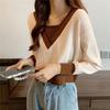 Elegant Knitted V Neck Pullover Sweater Women's Autumn and Winter Fashion Loose Outer Bottoming Shirt 2025 New Casual Simple Short Tops Clothing