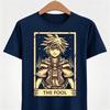 Sora Tarot Card Unisex Tshirt Kingdom Hearts Video Games 2026Summer Unisexs Unisexs Street Wear Y2K Cotton Oversized Tshirt