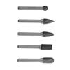 5 Pcs Tungsten Steel Grinding Burr 6mm Shank 10mm Head Rotary Cutter Bits Kit