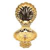 Fruit Serving Tray Gold Vintage Seashell Shape Metal Footed Fruit Plate with Lid for Dried Fruits Snacks