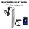 Automotive Interior Decorative Lights LED Car Foot Light 24/36/48/72 LED Atmosphere Lamp Ambient Lamp Remote/Voice  Control