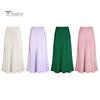 Spring Summer Maxi Skirt Women High Waist Silky Texture Long Skirt Solid Color Smooth Satin Fishtail Long Skirt