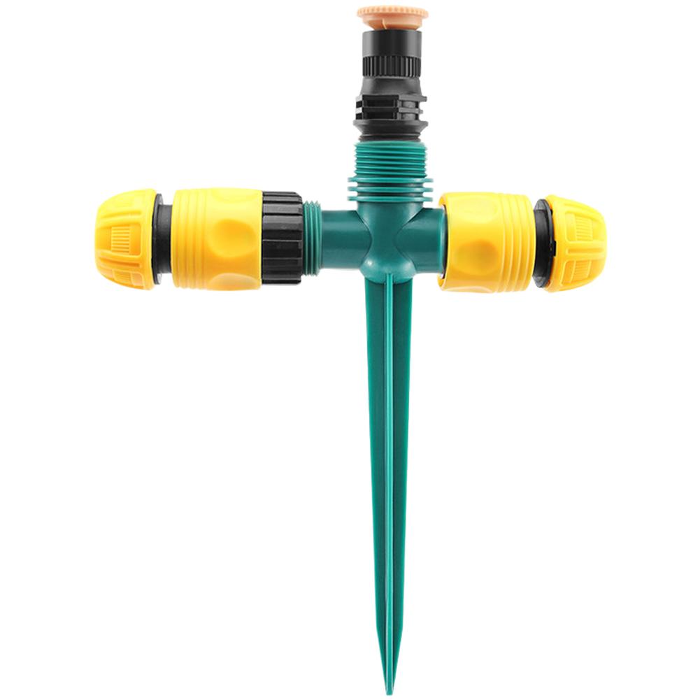 Garden lawn irrigation sprinkler automatic 360 degree rotation with adjustable nozzle for series connection and fine mist spray