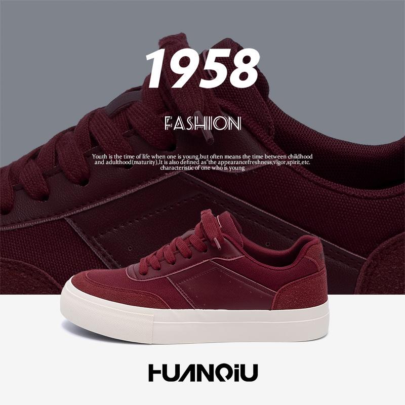 Global red canvas shoes men's ZHQ-XA508 men's shoes trendy versatile platform men's lightweight casual board shoes