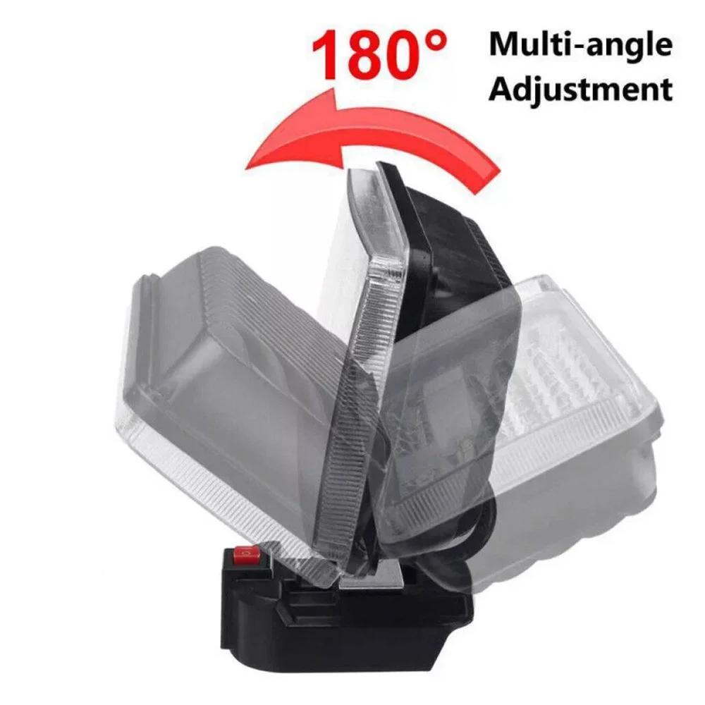 8inch For Makita 18V Li-ion Battery LED Work Light Flashlight Portable Emergency Flood Lamp Camping Lamp
