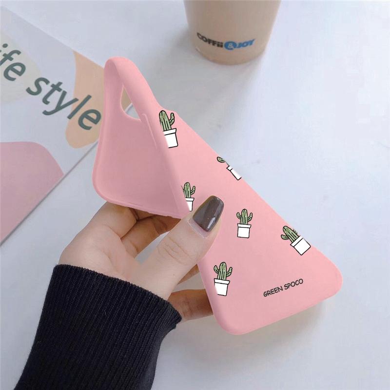 Cactus Patterned Soft Silicone Case For Samsung M35 A55 S24 Xiaomi Redmi Note 13 Poco C65  iPhone 15 Huawei Honor Realme Protective Shockproof Cover