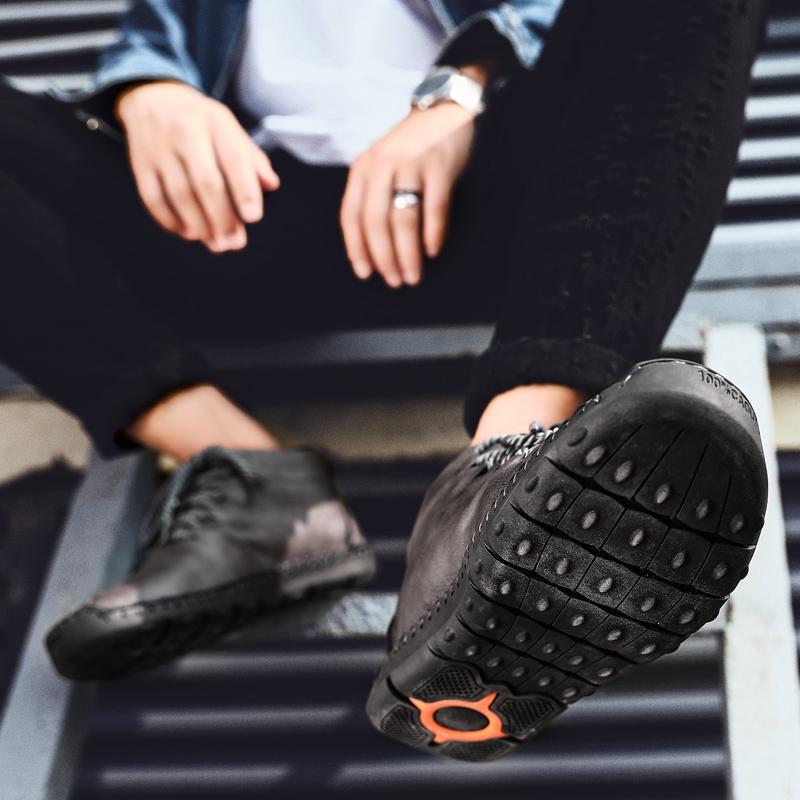 Otoño Invierno Hombres Botas de Cuero Plush Caliente Impermeable Botas de  Nieve Al aire libre Botas de Moto Hombre Botas Tobillo comprar a buen  precio — entrega gratuita, reseñas reales con fotos —