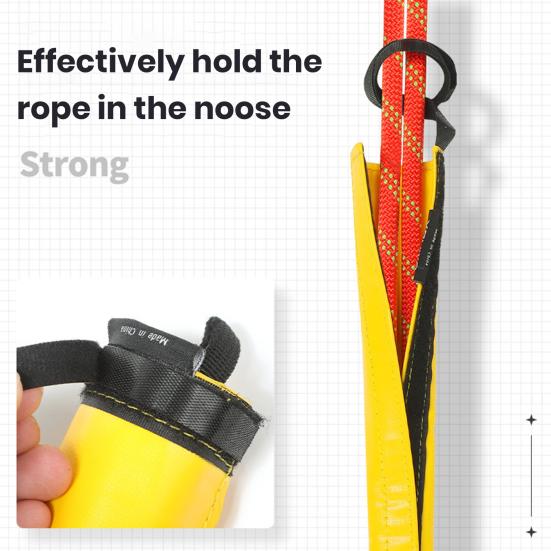 Rope Cover Portable Anti-Wear Climbing Rope Protector Sleeve with Fastener Tape Firmly Fixed Foldable Rope Protector Accessory