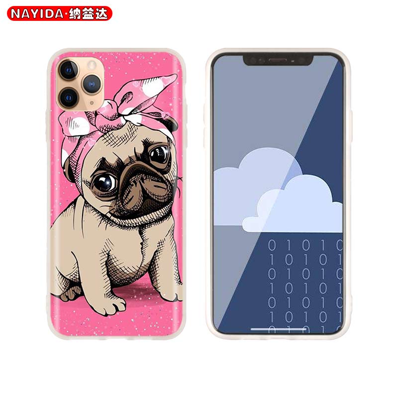 Husa din silicon moale pentru iPhone 13 11 12 Pro X XS Max XR 6 6S 7 8 Plus SE Mini Husa Cute Pug Dog